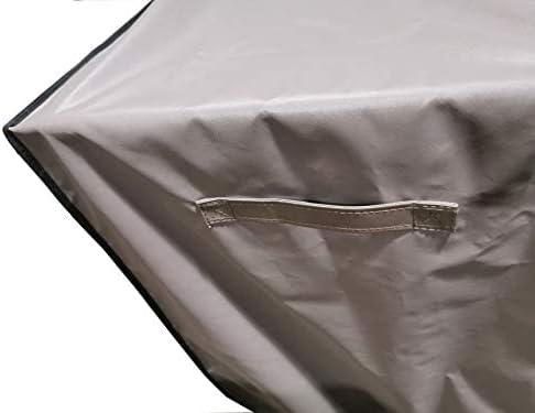 XXL Storage Box cover with Straps and Handles, Waterproof Heavy Duty Outdoor Furniture Winter Cover for Keter, Suncast Container, 63"(L) 30"(D) 28.3"(H)) Brown