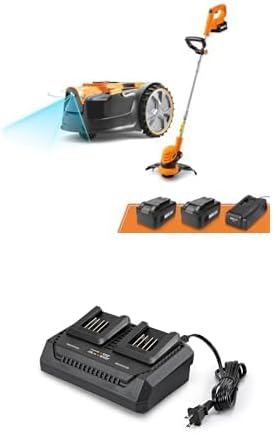 Robot Lawn Mower with Cordless 24V MAX 10” Grass Trimmer Combo Kit+MX24V Dual-Battery Charger – 24LFC15-ETL
