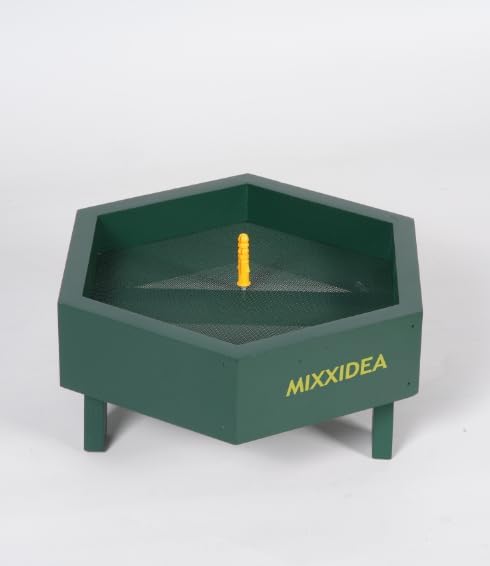 MIXXIDEA Ground Bird Feeder for Outdoors, Wooden Mesh Seed Tray for Bird Feeders, Great Attracting Garden Yard Decoration for Wild Birds Squirrels Chicken Dove, Green