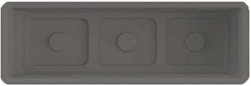 RTS Home Accents 36" Urban Rectangular Garden Planter, Graphite - Durable, Weather-Resistant, and Stylish Planter for Outdoor Gardens, Patios, and Contemporary Spaces