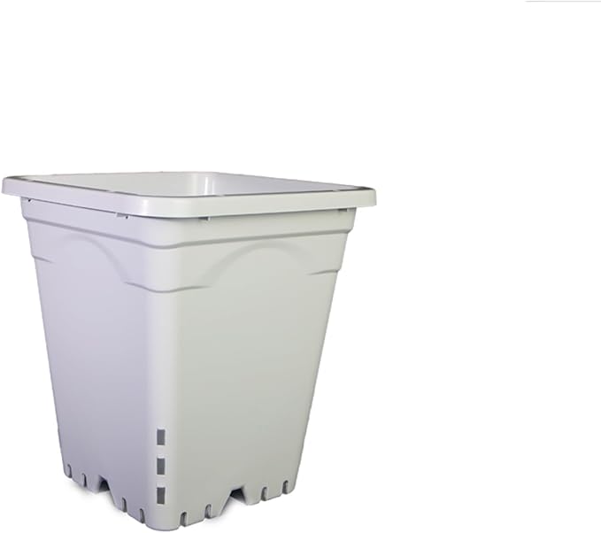 HG7X7SW 7"x7" Square White Pot, 9" Tall, Pack of 50