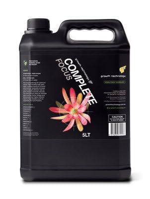 Growth Technology GT Multi Focus – All-Purpose Liquid Plant Food with 12 Essential Minerals – for Indoor & Outdoor Use on Tropicals, Cacti, Succulents, Vegetables, Flowers, Lawn & Garden – 5 Liters