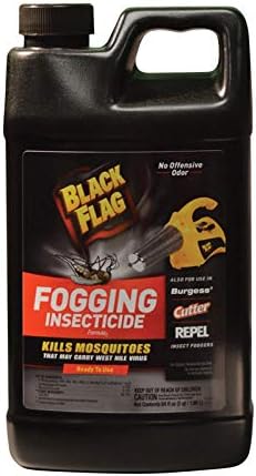 Black Flag 64 oz. Fogging Insecticide Ready-to-Use Controls Mosquitoes, Biting Flies and Flying Insects in Lawns, Patios and Gardens, 190256, 64 Ounce (Pack of 2)