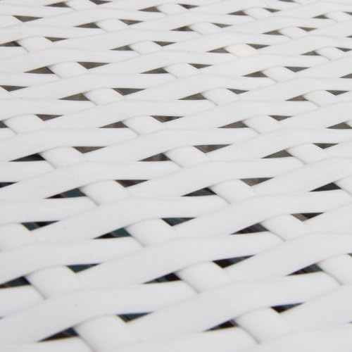 Outdoor 70 Gallon Wicker Deck Storage Box Color: White