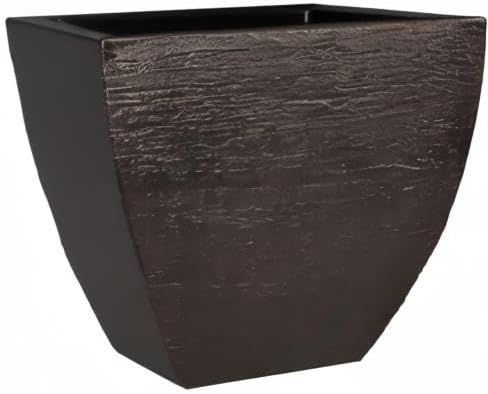 Tusco Products MSQ16ES Modern Square Garden Planter, 16-Inch, Espresso