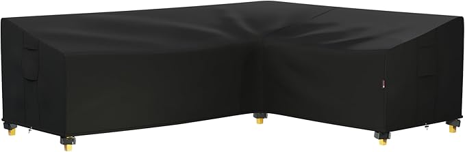 iBirdie Outdoor Patio Furniture Cover fit 104 x 83 inch, 103 x 80, 102 x 79 L-Shaped Sectional Sofa, Waterproof Weatherproof Heavy Duty 600D Garden Cover for Outside L Shape Couch