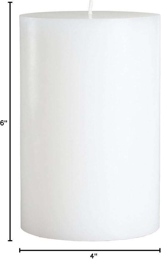 Mister Candle Citronella Candle, Ideal for Indoor & Outdoor Use, 4” x 6” Tall Pillar Candle, Hand Poured, Premium Wax & Dripless, 130 Hour Burn Time