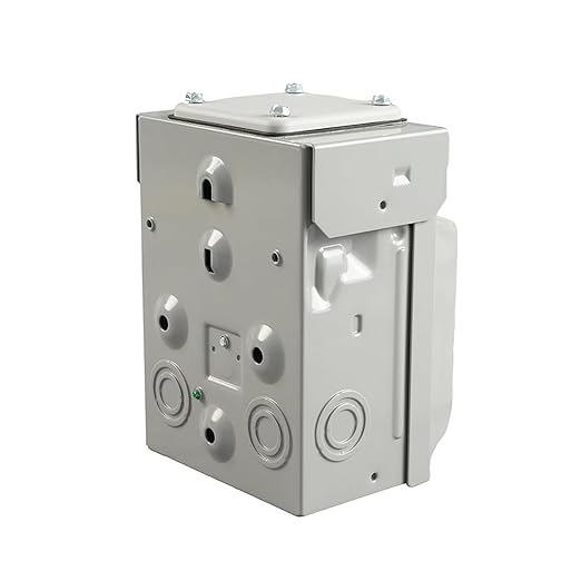 20 Amp WRTR GFCI with Pullout Switches Power Outlet Box 125 Volt, Heavy Duty Lockable Weatherproof Electrical Panel, Outdoor Receptacle for EV Generator Trailer Motorhome, ETL Listed, HDS2-016
