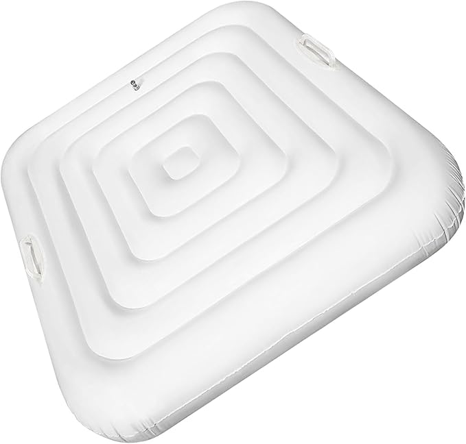 Inflatable Hot Tub Cover Energy Saving Lid Compatible with SaluSpa Coleman Spa for Outdoor Hot Tub Windproof Rain-Proof Cover Protector for Hot Tubs Durable Energy-Saving (Square-4.2ft-Handle)