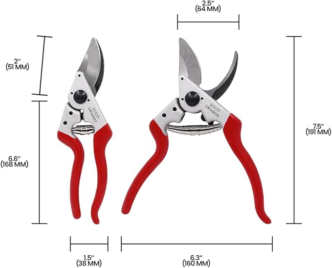 Zenport QZ408-3PK of Pruners, 8.5-inch Angled Head, Ergonomic Forged Bypass Pruner, 3-Pack