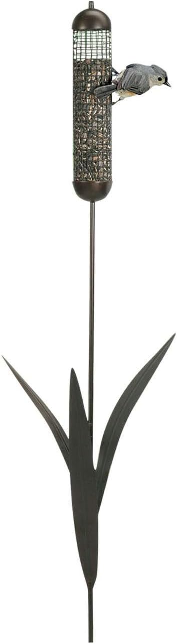 Woodlink 36-Inch Tall 0.50-Pound Capacity Portable Cattail Stake Bird Feeder with Metal Mesh Cage and Twist-Off Cap (2 Pack)