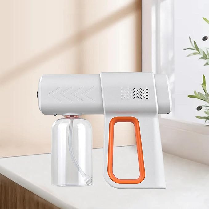 380ML Sprayer, Rechargeable Nano Spray Gun, Electric ants Fogger Machine for Home/Office, Portable Handheld Steam Gun, Household Sanitizer Sprayer - Orange