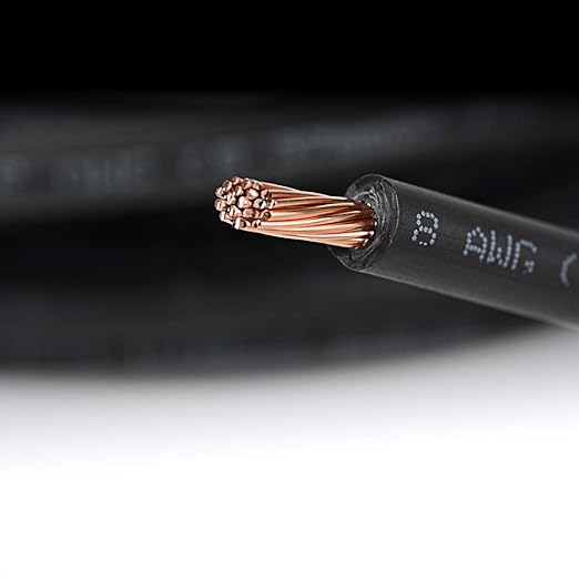 TEMCo Solar Panel Extension Cable 8 AWG 15 Ft Red + 15 Ft Black w/Staubli MC4 Connectors