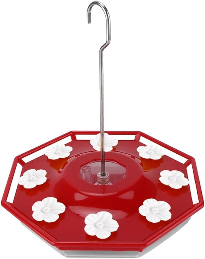 Hummingbird Feeder Replacement Parts - 16 PCS White Flowers, Bee Guards for Perky Pet Glass Plastic Feeder Base