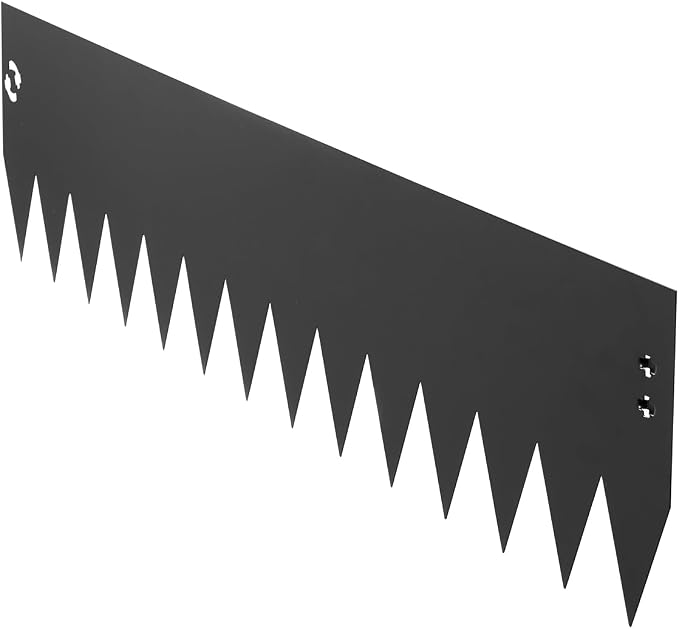 VEVOR Galvanized Steel Landscape Edging, 6-Pack 40 x 8 Inch Metal Edging for Landscaping with 6 Mounting Clips, Bendable Metal Garden Edge Border for Flower Bed, Yard Pathway, Black