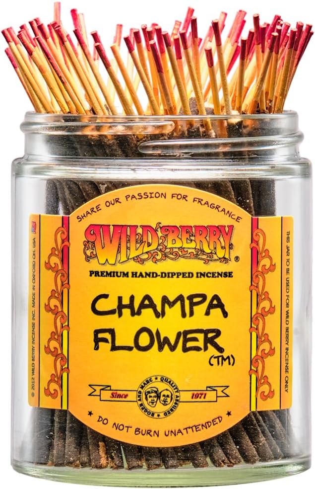 Wild Berry Shorties Incense Sticks - Hand Dipped in The USA (100 Count) - 4 inch (Champa Flower)