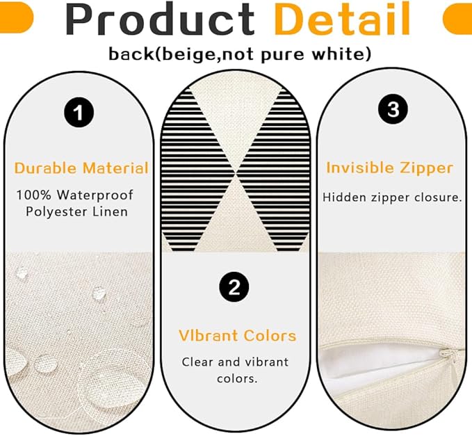 RABUSOFA Outdoor Pillows Covers 12x20 inch Waterproof,Black and Beige Boho Lumbar Throw Cushion Case Set of 4 for Patio Furniture for Couch Sunbrella(2W-12)