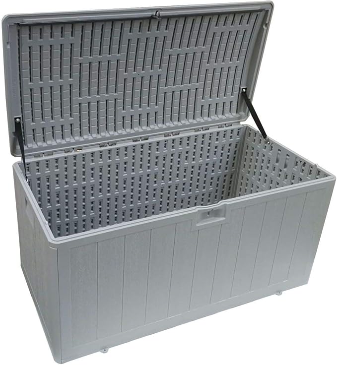 Plastic Development Group Outdoor Storage Deck Box, Standard Closure, 73 Gallon, Gray