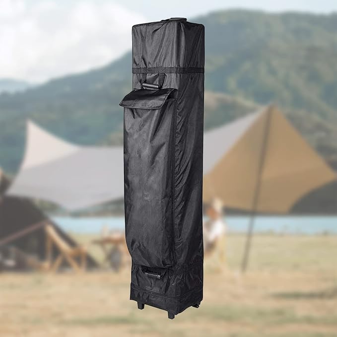 Waterproof Wheeled Canopy Bag 11.8 x 11.8 x 63 Replacement Canopy Roller Bag Outdoor Instant Canopy Storage Bag with Handles 1680D - Roller Bag Only(Without Canopy)