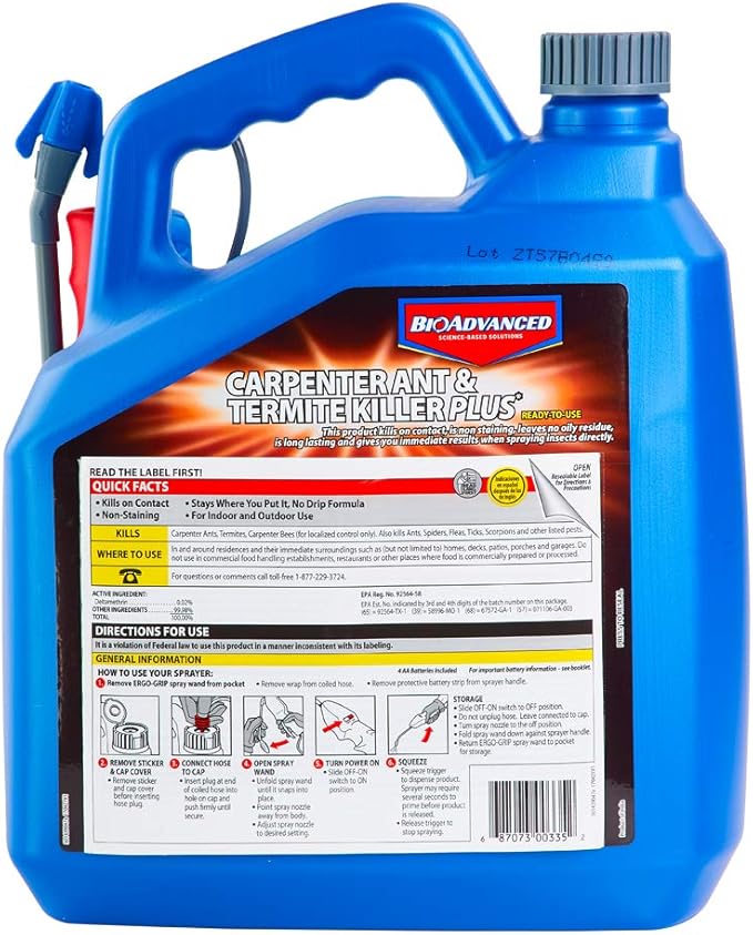 BioAdvanced Carpenter Ant & Termite Killer Plus, Ready-to-Use, 1.3 Gal