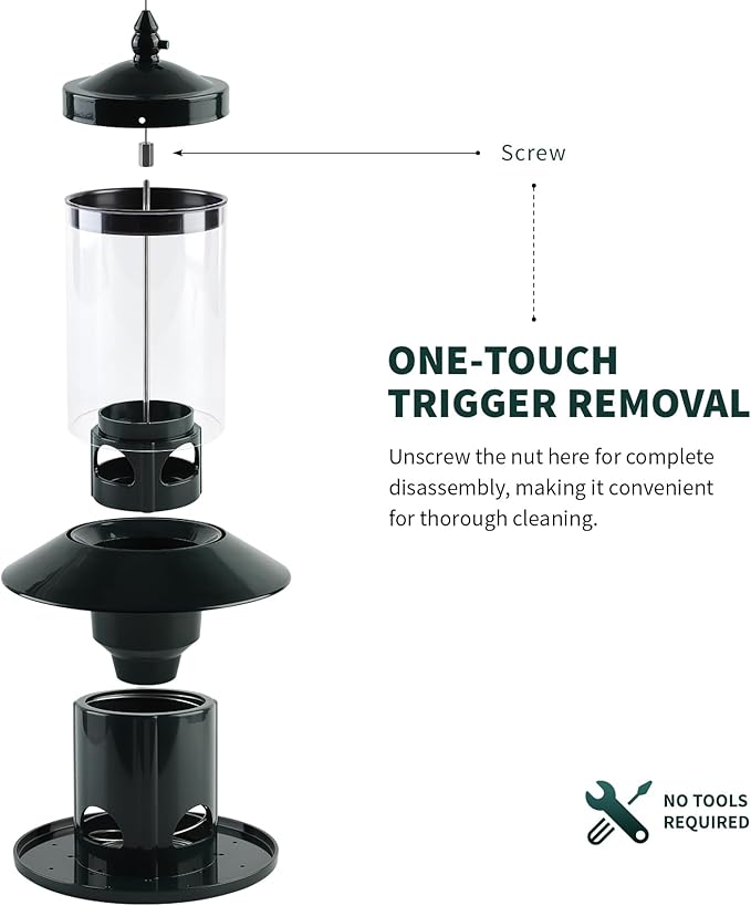 Squirrel-Proof Bird Feeder for Outdoor Wild Bird