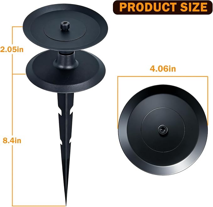 JMBay 2 PCS Garden Hose Guide Spike, Heavy Duty Pure Metal Hose Guide Stake, Hose Guides for Garden Decorative, Rustproof Coated Garden Hose Stake for Yard Lawn, Hose Roller Guide