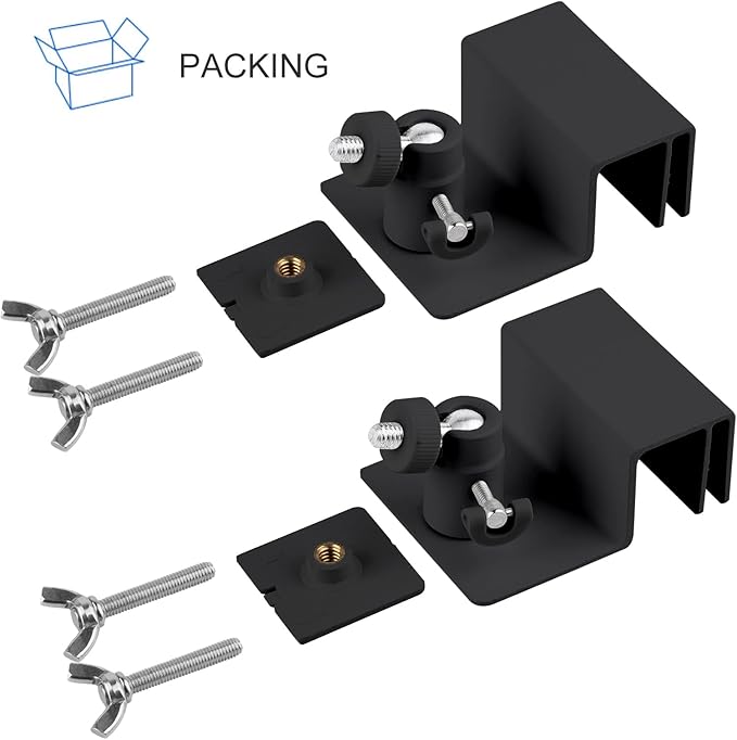Gutter Mount Compatible with Solar Panel and Small Solar Panel, Adjustable and Sturdy Gutter Mount, Perfect Angle for Arlo/Eufy/Wyze Solar Panels, 2Pack
