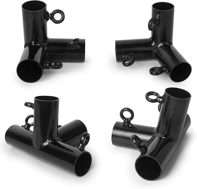 Aoneky 1-3/8 Inch Slant Roof Corner Canopy Fitting Kit, Heavy Duty Metal Frame Connector for DIY Canopy Carport Shed Gazebo Greenhouse, 4 6 8 10 Leg Options (8 Leg Kit)