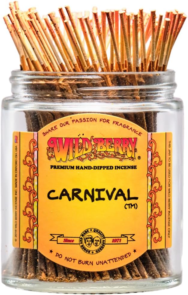 Wild Berry Shorties Incense Sticks - Hand Dipped in The USA (100 Count) - 4 inch (Carnival)