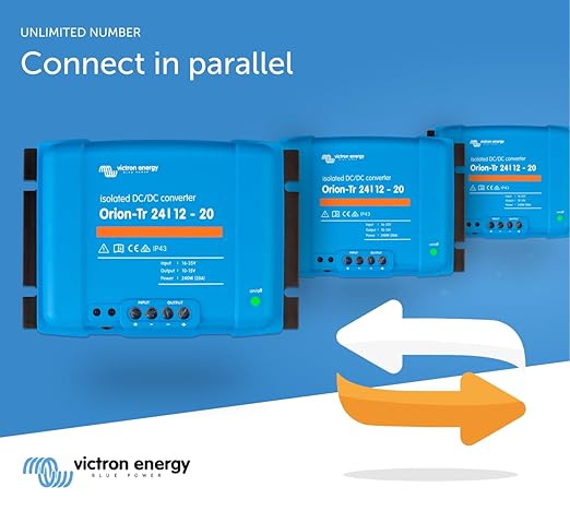 Victron Energy Orion-Tr DC to DC Converter - 24/12-Volt 20 amp 240-Watt - IP43 Protected - for Dual Battery Systems - Isolated