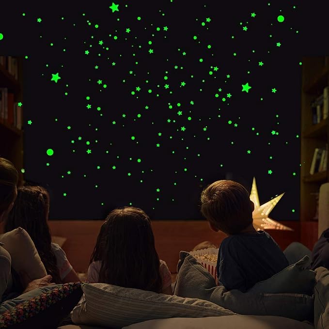 GLOCARNIVAL Glow in the Dark stars-826pcs and Glow stones-300pcs