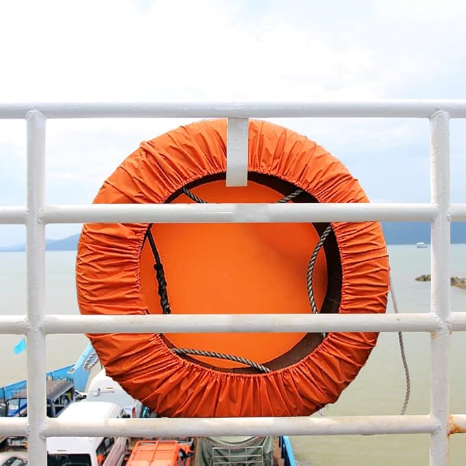 Boat Ring Life Buoy Cover - Swimming Pool Lifebuoy Protective Sleeves from Scuffs & Scratches Accessories, 37" Diameter