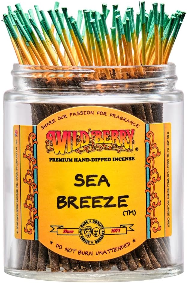 Wild Berry Shorties Incense Sticks - Hand Dipped in The USA (100 Count) - 4 inch (Sea Breeze)