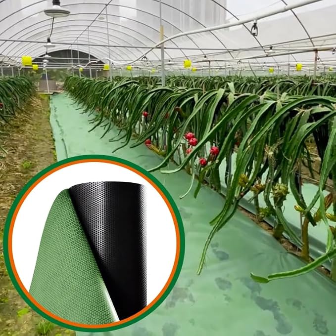 Heavy Duty Weed Barrier Landscape Fabric, 4.5oz/130g with Kneeling Mat Non-Woven Ground Cover, Used for Garden Bed, Patio, Flower Bed, Driveway, etc Breathable & Permeable, 2.6ft x 80ft