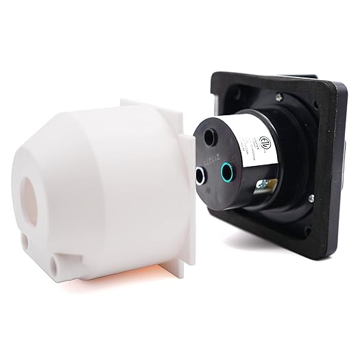 Veepeak 30 Amp Shore Power Inlet NEMA L5-30P 125V Twist Locking Plug with Cover for Boat RV Trailer Camper Van, Weatherproof, Screws Included, ETL Listed