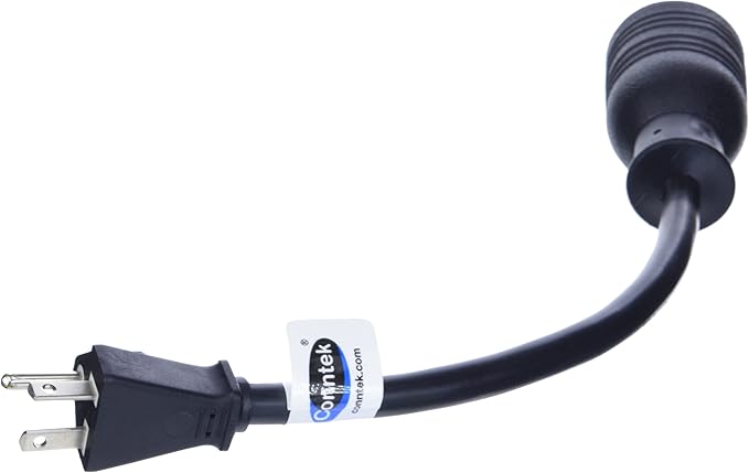 Conntek 1F520L520 1-Feet NEMA 5-20P 20-Amp 125-volt Plug to 20Amp 125V L5-20R Locking Female Connector