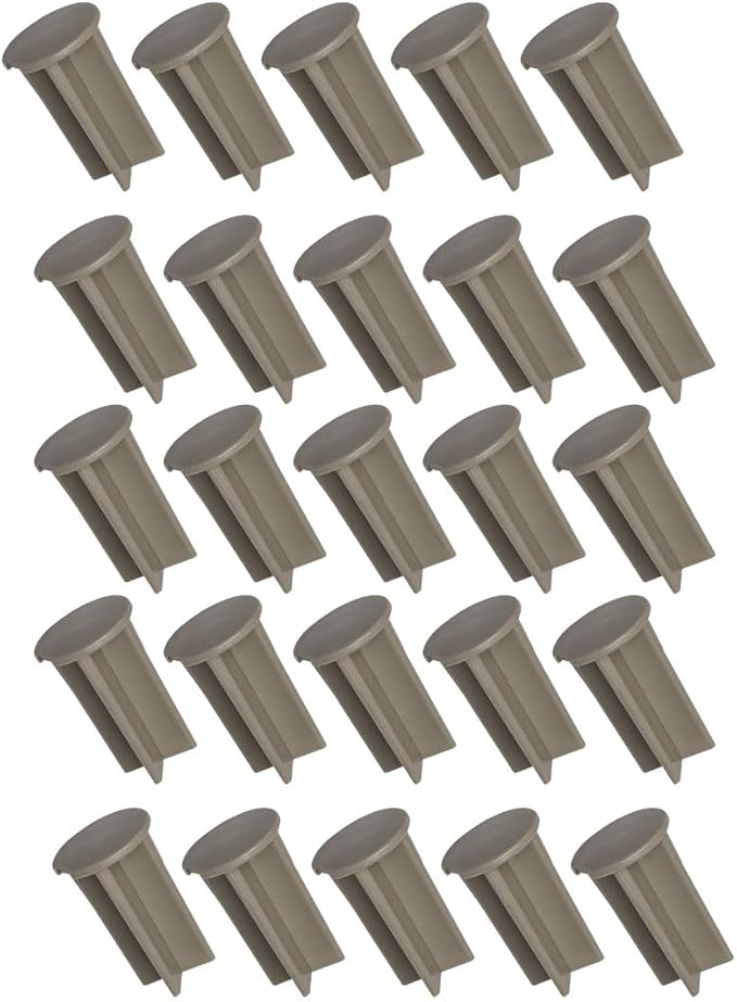 Pool Fence Caps – Putty 25 Pack of 1-Inch Pool Fence Hole Caps – Used for Covering Deck Sleeves in Safety Fencing – Protects Pool Areas When Fence is Removed – Compatible with Most Systems