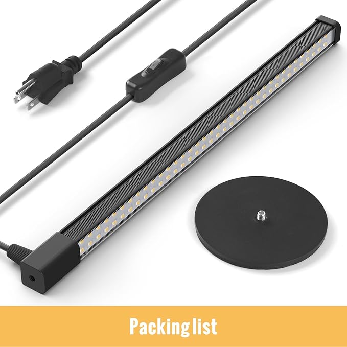 Vertical Grow Light, 72 LEDs Full Spectrum Light Bar, 5000K Wide Illumination Area Desk Light,1.4FT Stand Plant Lamp for Tall Houseplants, Tropical Plants, Foliage with On/Off Switch