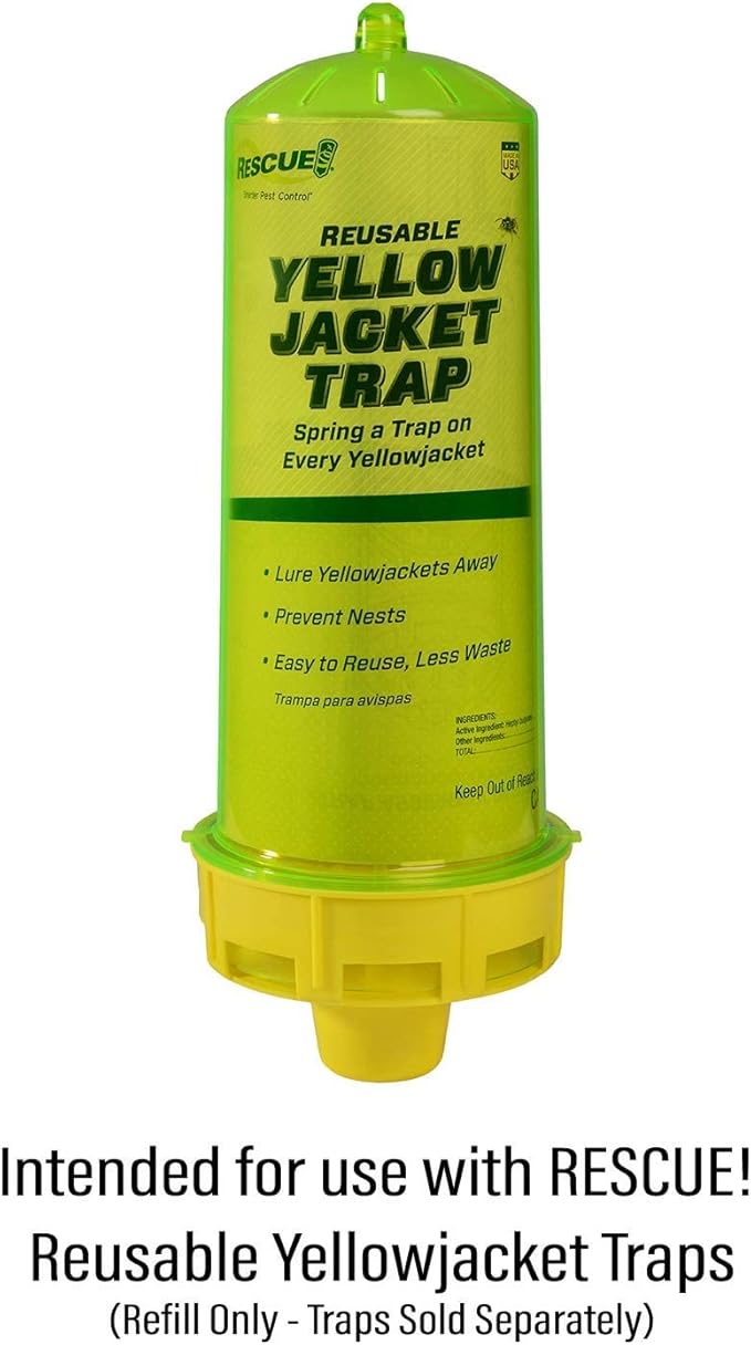 RESCUE! Yellowjacket Attractant – for RESCUE! Reusable Yellowjacket Traps – 4 Week Supply - 10 Pack