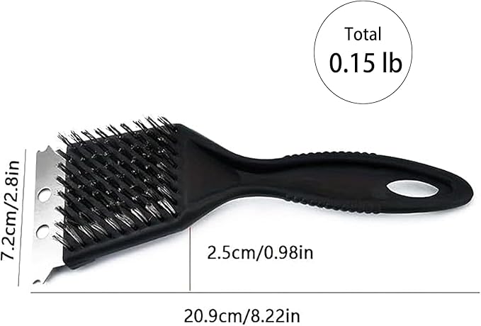 Grill Brush with Scraper, Metal Wire Grill Cleaning Brush, Heavy Duty Barbecue Grill Brush for Outdoor Grill Grate Cleaning (Simple Style)