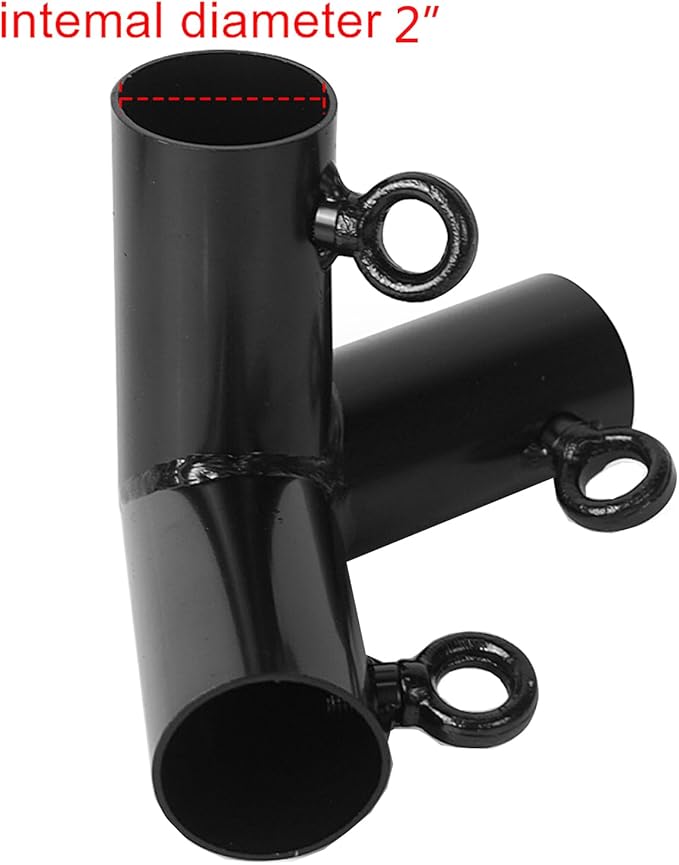 Aoneky 2'' Flat Roof Corner Canopy Fitting Couplers Kit - Frame Carport Connectors (4 Legs Kit)