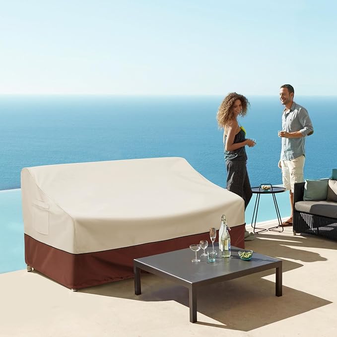 COSFLY Outdoor Furniture Covers Waterproof for Sofa, Patio Bench Covers for Outside Heavy Duty Fits up to 79W x 38D x 29H inches