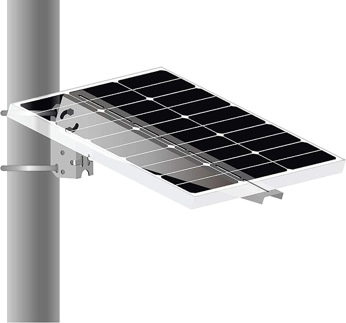 Newpowa Universal Solar Panel Mounting Bracket Single Arm Pole, Wall and Ground Mounts Up to 50W