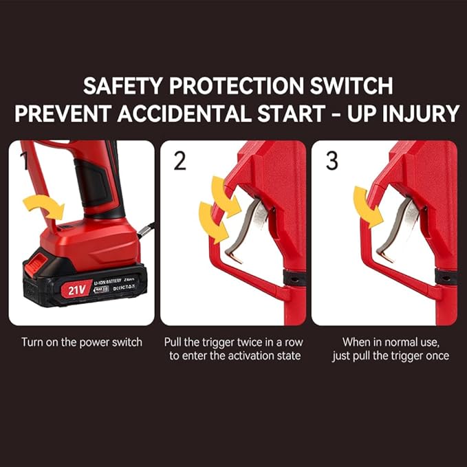 Electric Pruning Shears Cordless 2-in-1 Grafting Tool Kit, 3 Replaceable Cut Blades (Ω/U/V), 2×2000mAh Batteries, LCD Display Power Grafting Tool for Tree Branch Garden (grafting & shear)