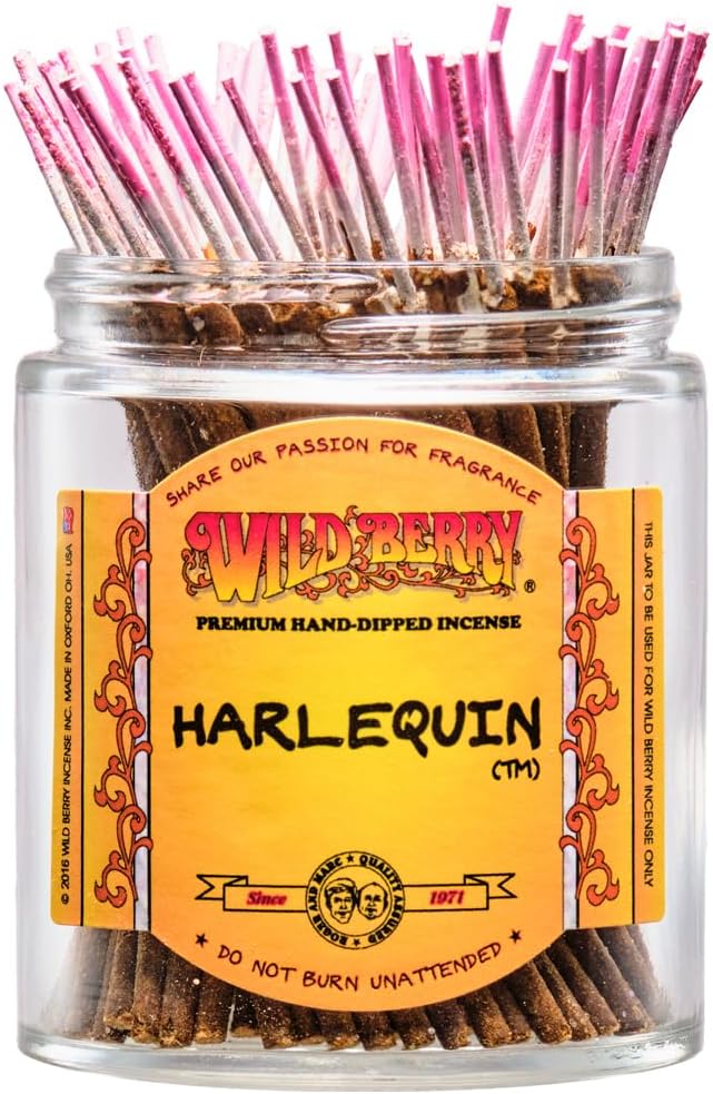 Wild Berry Shorties Incense Sticks - Hand Dipped in The USA (100 Count) - 4 inch (Harlequin)