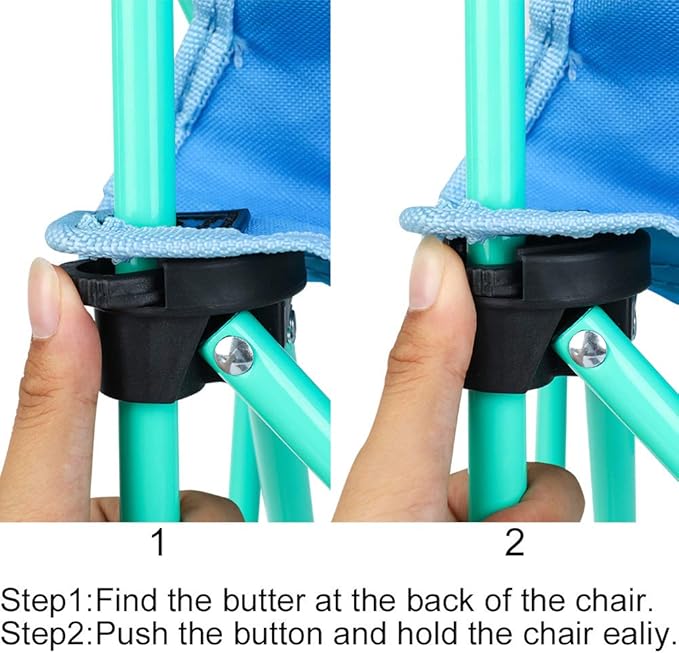 KABOER Kids Outdoor Folding Lawn and Camping Chair with Cup Holder and Carrying Bag, Children's Camping Chairs