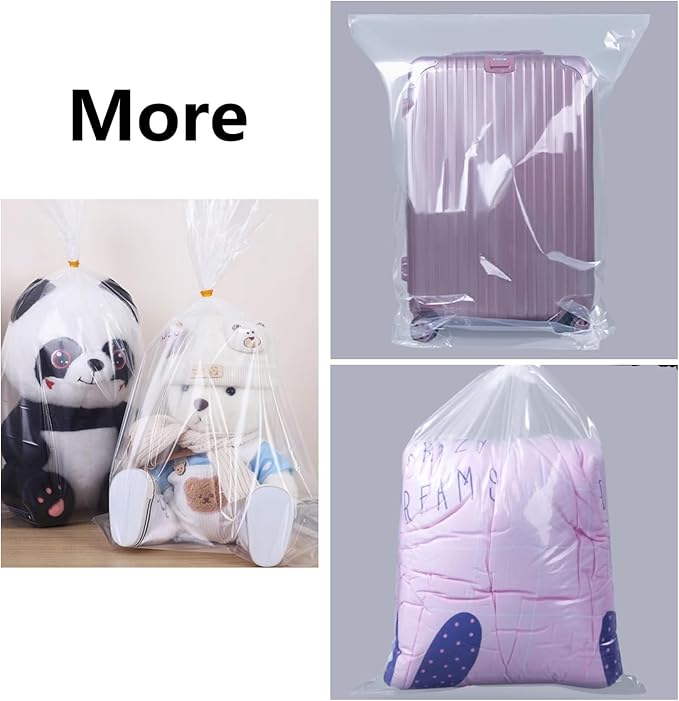 10 Pack Clear Engine Bag Covers – 39" x 47" Heavy-Duty Dustproof Storage Bags for Engine Protection, Attic & Basement Organization