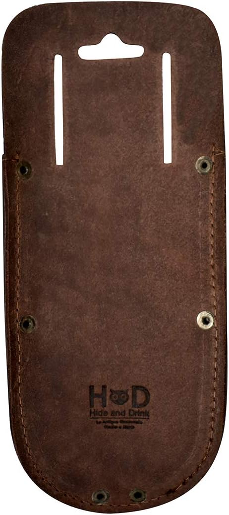 Hide & Drink, Thick Leather Holster for Pruning Shears w/Belt Loop Garden Scissors Sheath, Folding Saw, Construction & Utility Tools Pouch, Handmade Includes 101 Year Warranty