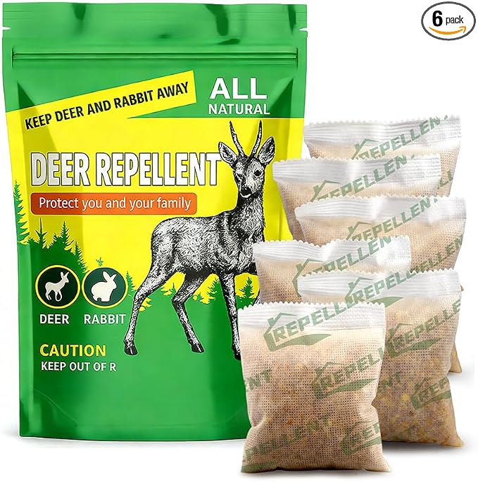 LAQDECDV Deer Repellent Pouches-6P