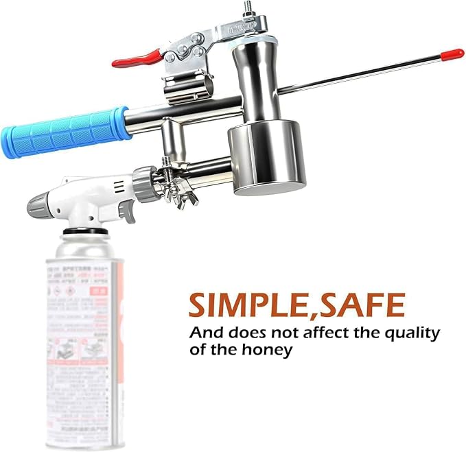 Butane Powered Oxalic Acid Vaporizer, Stainless Steel Portable Beehive Fogger, Beekeeping Supplies with Measuring Spoons & Lighter